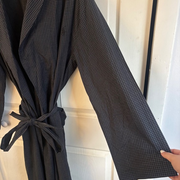NWT Polo Ralph Lauren Mens Black Check Robe Sleepwear Dressing Gown Size M - Picture 11 of 13